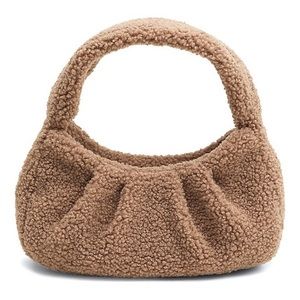 Mango Textured Baguette Satchel - GUC